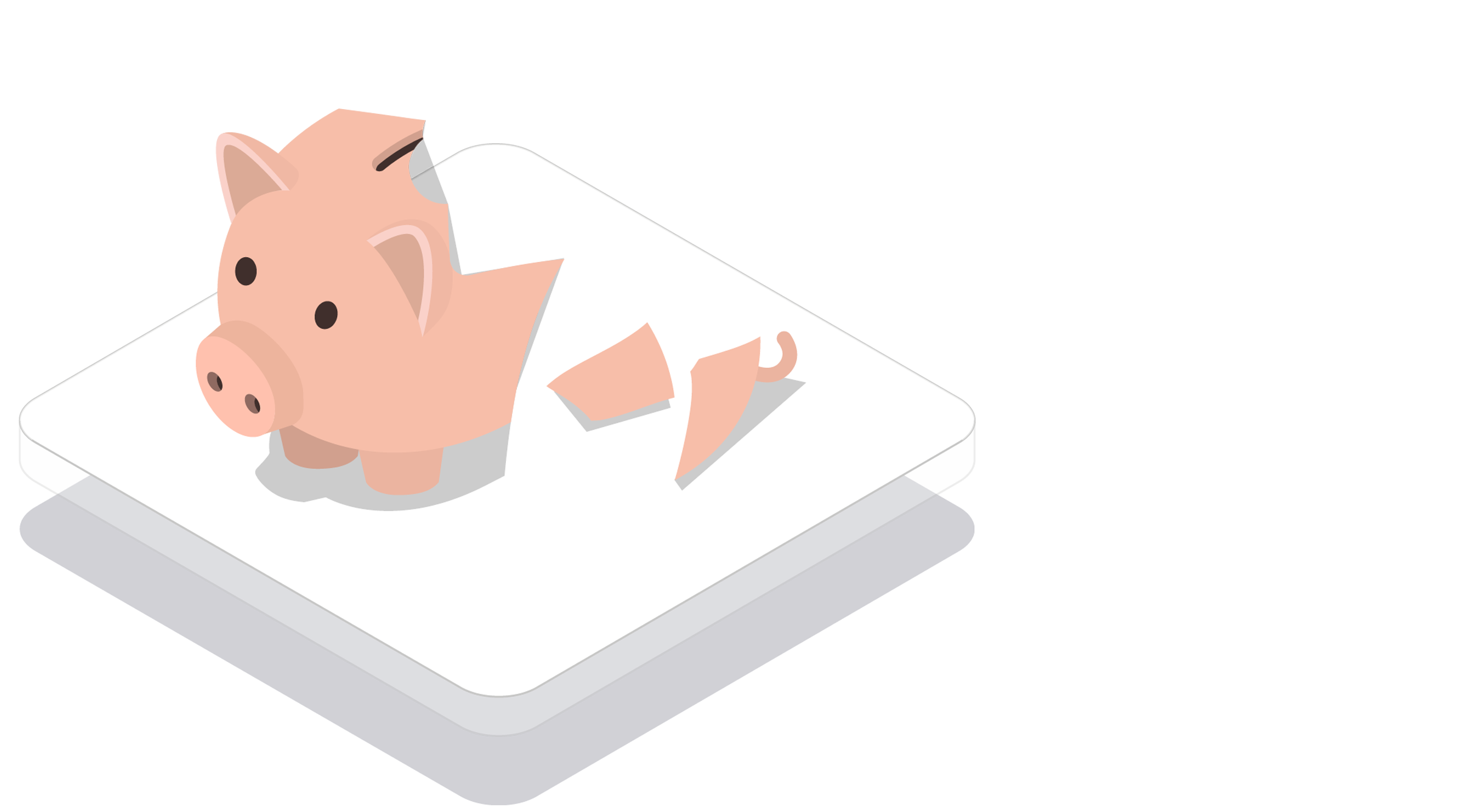illustration of smashed piggy bank